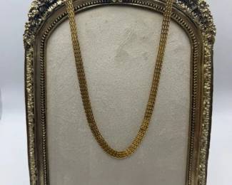 18K Gold Multi-Strand Woven Link Necklace