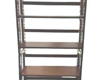 Dark Wood Folding Bookshelf