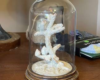 Glass dome with birds