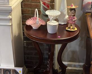 Vintage table with vintage items on top