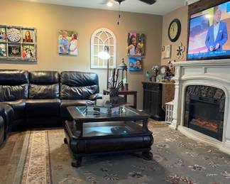 couch with recliners on both ends