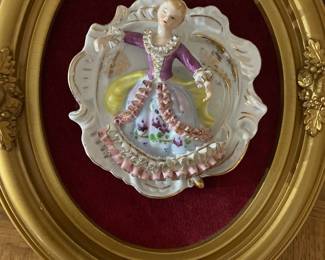 vintage framed lady