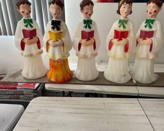 Rare vintage Carolers blowmolds