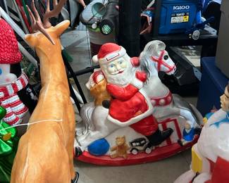 Santa on sleigh blowmolds