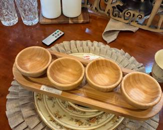 Fun accoutrement tray and bowls. $15.  NEW