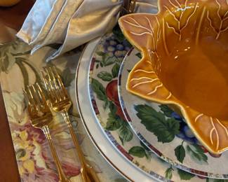 FALL Place Settings and Giant Fall Soup bowls.  $250 for placesetting for 12!