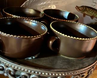 More Southern living in expresso brown. Looks like leather.  