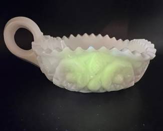 Ultraviolet Reactive Fostoria Milk Glass