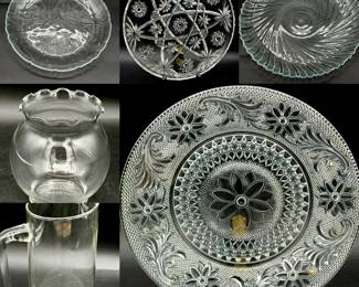 Beautiful Clear Glass Dish Lot