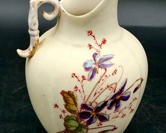 Vintage Pitcher With Floral Motif