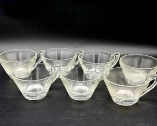 (7) Clear Glass Punch Cups