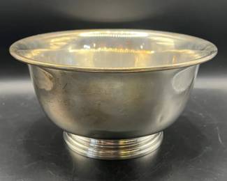 8” Sterling Silver Paul Revere Reproduction Bowl by Manchester
