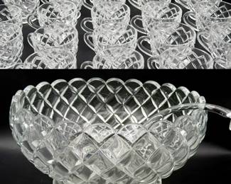 Punch Bowl With (24) Cups