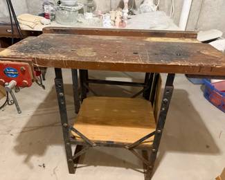Colombian Work Table With Vise