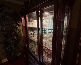 Dining room- Hutch and glassware