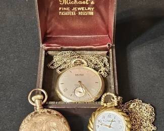 Vintage  Antique Pocket Watches  Gruen, Waltham  M.J. Hummel