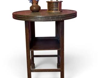 Embossed Brass Occasional Table MoorishStyle