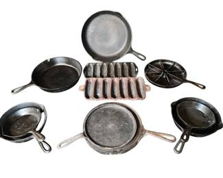  05 Vintage  Antique American Cast Iron Cookware Lot