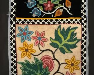 Antique Anishinaabe Ojibwe Beaded Pocket Panel