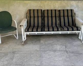 MidCentury Metal Patio Scrape  Paint or Just Relax