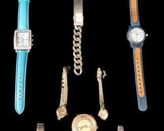 Vintage Solid Gold  Fine Timepiece Watch Lot  Bulova 14K, Benrus 14K, Timex  More