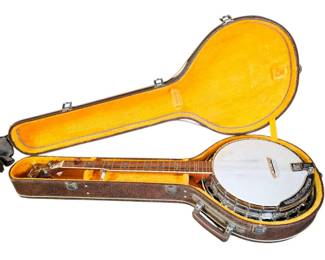 Vintage 1970s Alvarez Bow Tie  Seahorse Deluxe 5String Resonator Banjo