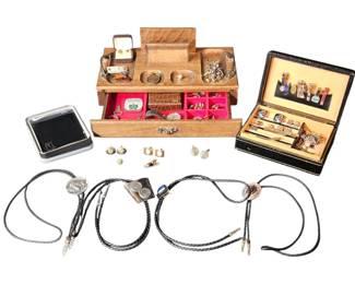 Vintage Mens Jewelry  Storage Cases, Bolos, Watch, Cufflinks  Accessories