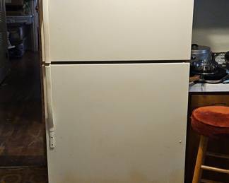 Vintage GE Refrigerator - Almond Top-Freezer