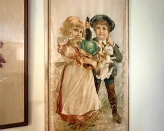 Jolly good Friends Victorian Lithograph