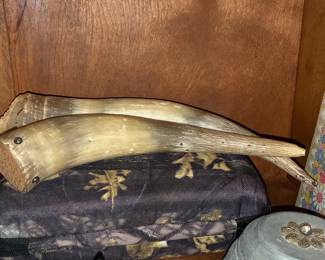 Vintage Steer Horns / Powder Horns