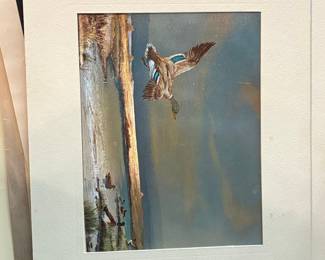 Vintage 1942 Mallard Duck Etching/Print by Roland Clark