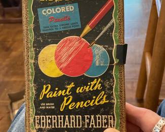 Vintage Eberhard Faber Mongol 24-Color Watercolor Pencil Set