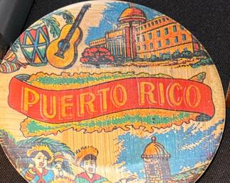 Vintage Puerto Rico Bamboo Coaster