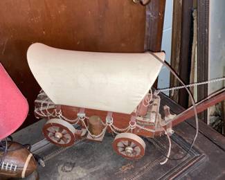 Vintage Conestoga Covered Wagon Table Lamp