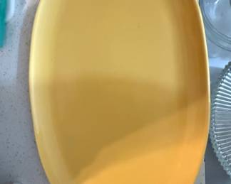 Room Essentials Yellow Stoneware Oval Platter