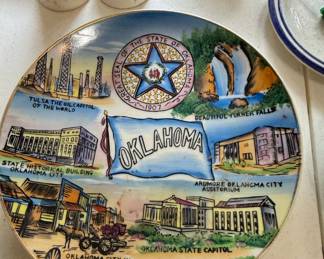 Wales China Oklahoma Souvenir Plate