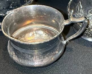 Vintage Silver Plated Sugar Bowl and Creamer Set