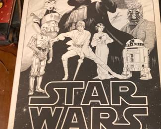 1977 Star Wars Black and White Promotional Poster