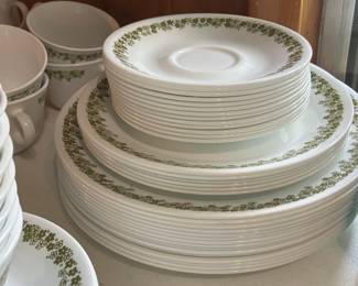 Corelle Crazy Daisy Spring Blossom Green Dinnerware