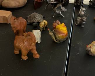 Assorted Miniature Animal Figurines (Mixed Materials)