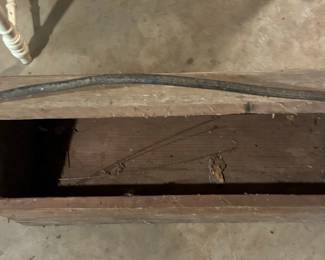 Vintage Wooden Tool Tote Box