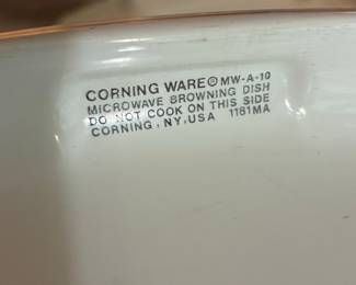 Corning Ware MW-A-10 Microwave Browning Dish