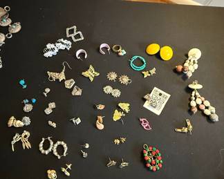 Assorted Vintage Costume Jewelry Lot with Signed Pieces