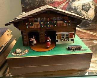 Reuge Swiss Chalet Music Box with Dancing Couples
