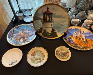 Bradford Exchange Collector Plate Collection (Lighthouses and Castles) - Including Thomas Kinkade and Romantic Castles of Europe Series
