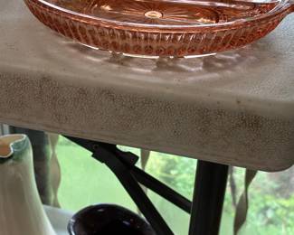 Indiana Glass Windsor Pink Divided Relish Dish