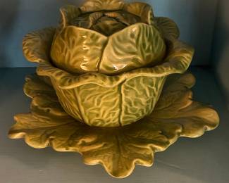 Bordallo Pinheiro Cabbage Tureen with Underplate