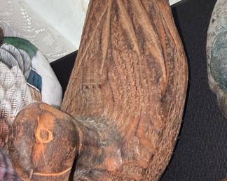 Hand-Carved Wooden Duck Decoy