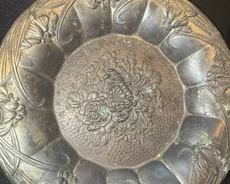 Floral Pewter Charger