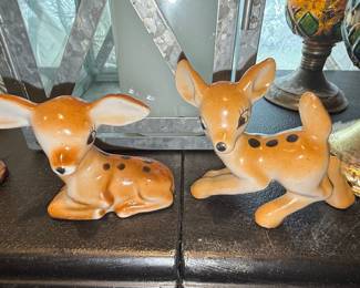 Vintage Ceramic Fawn Salt and Pepper Shakers